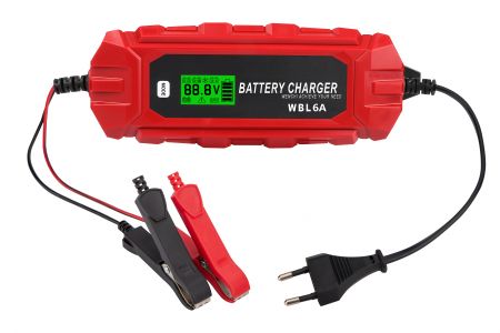 CHARGEUR DE BATTERIE LCD IP65 6A12V - Chargeur de batterie intelligent WBL IP65 6A12V